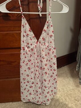 Princess Polly White Mini Dress with Pink Floral Print